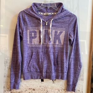 PINK Victoria’s Secret ZIP-UP PERFECT HOODIE Small